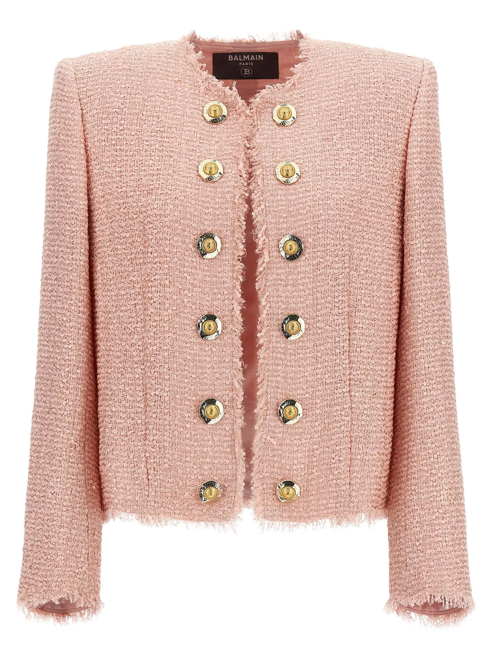 Sequin Tweed Blazer Blazers Pink sold by Wanan Luxury