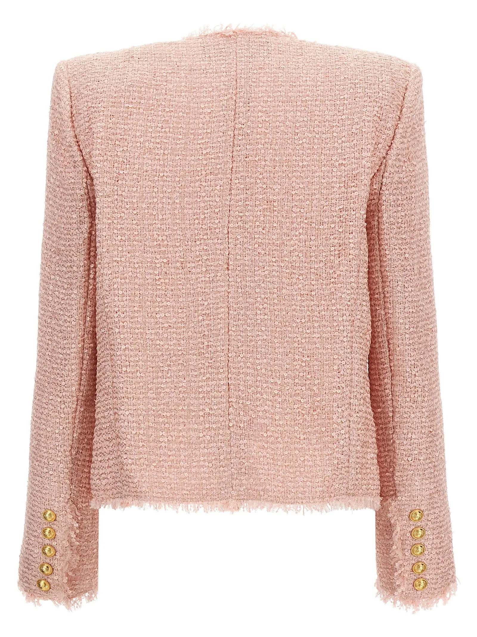 Sequin Tweed Blazer Blazers Pink sold by Wanan Luxury product image thumbnail 2