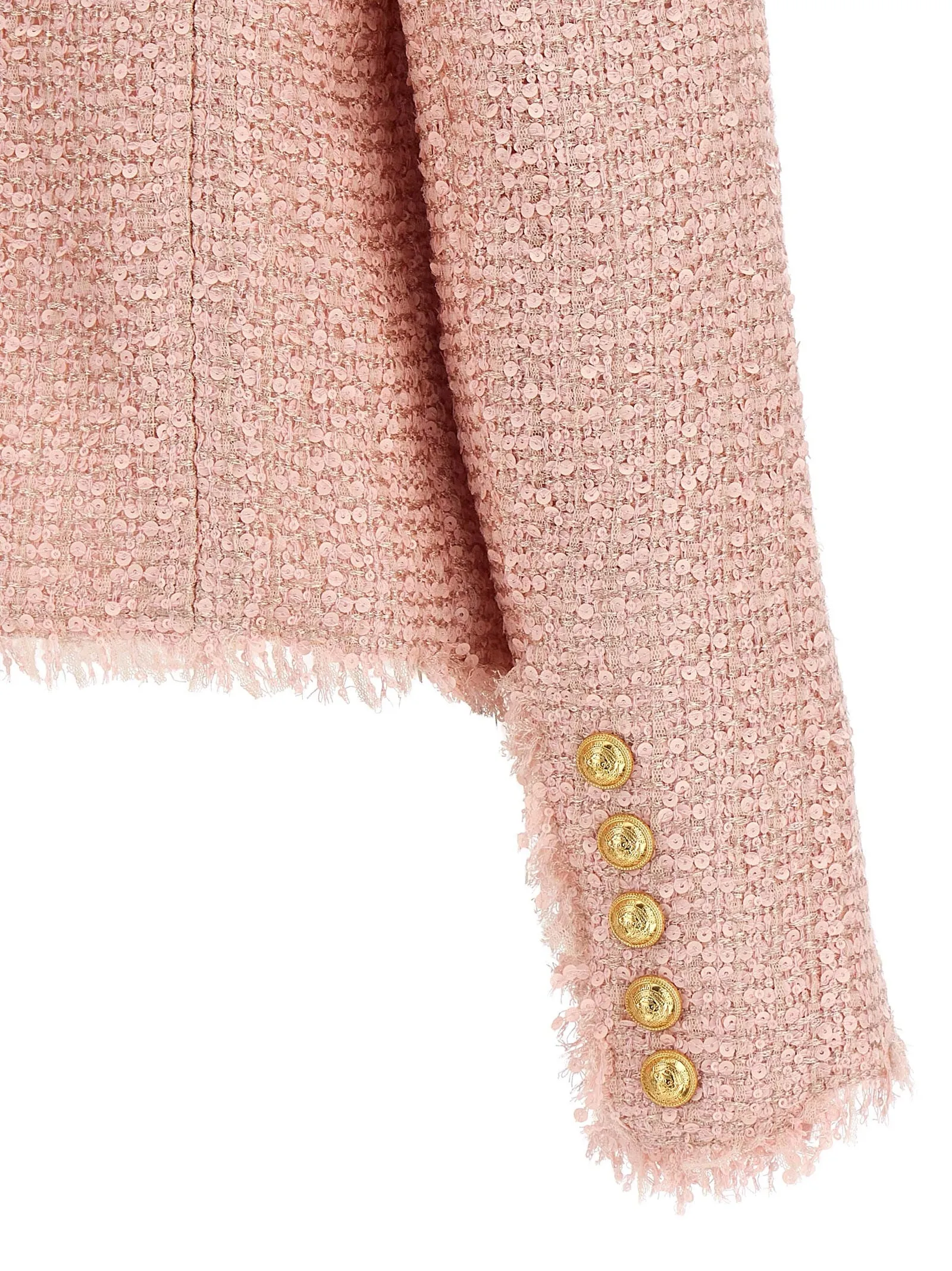 Sequin Tweed Blazer Blazers Pink sold by Wanan Luxury product image thumbnail 4