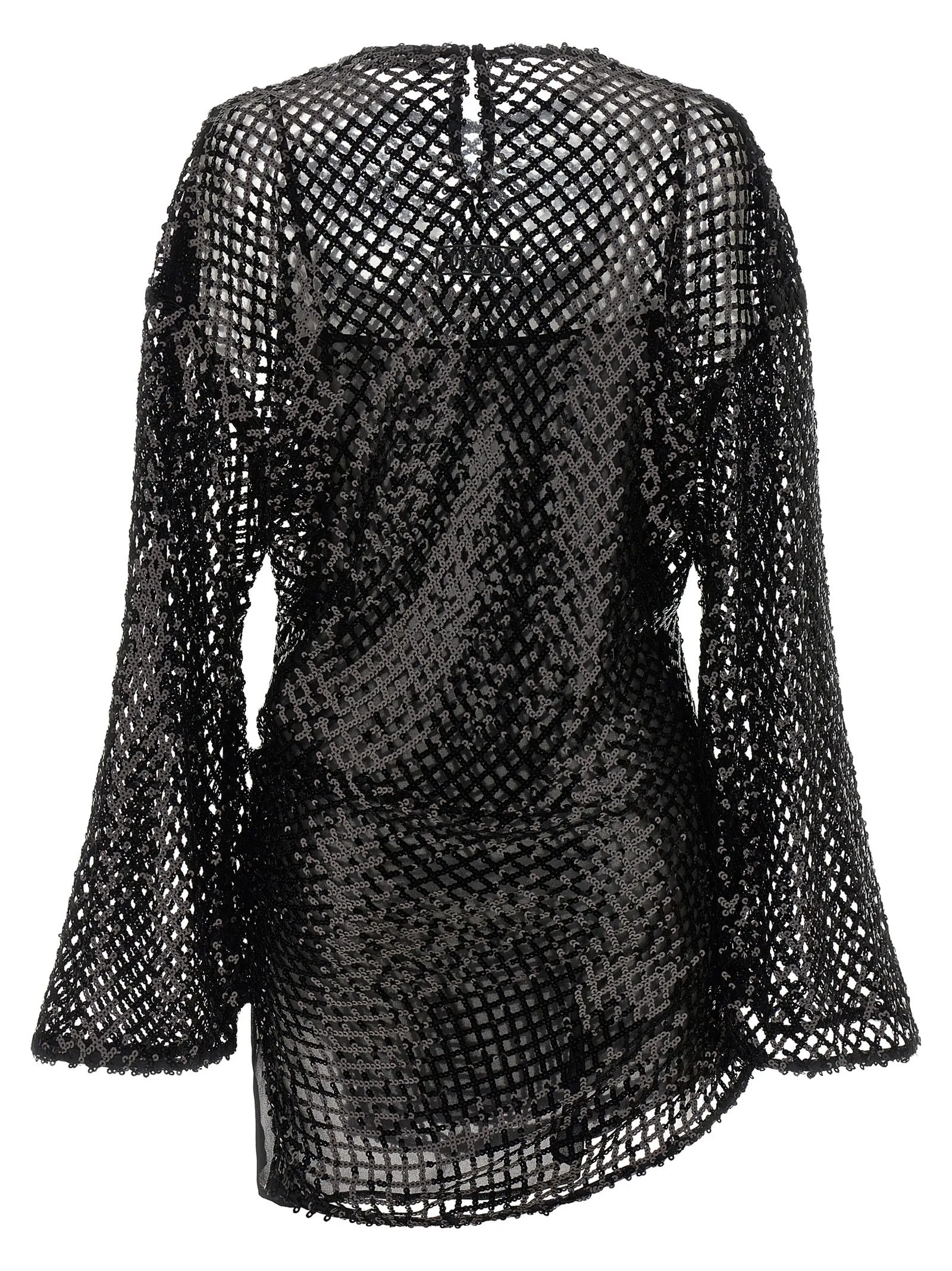 Sequin Mesh Dress Dresses Black sold by Wanan Luxury product image thumbnail 2