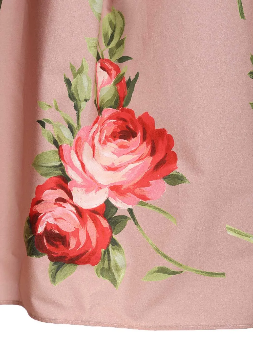 Midi Skirt With Rose Bouquet Print Skirts Rose sold by Wanan Luxury product image thumbnail 5