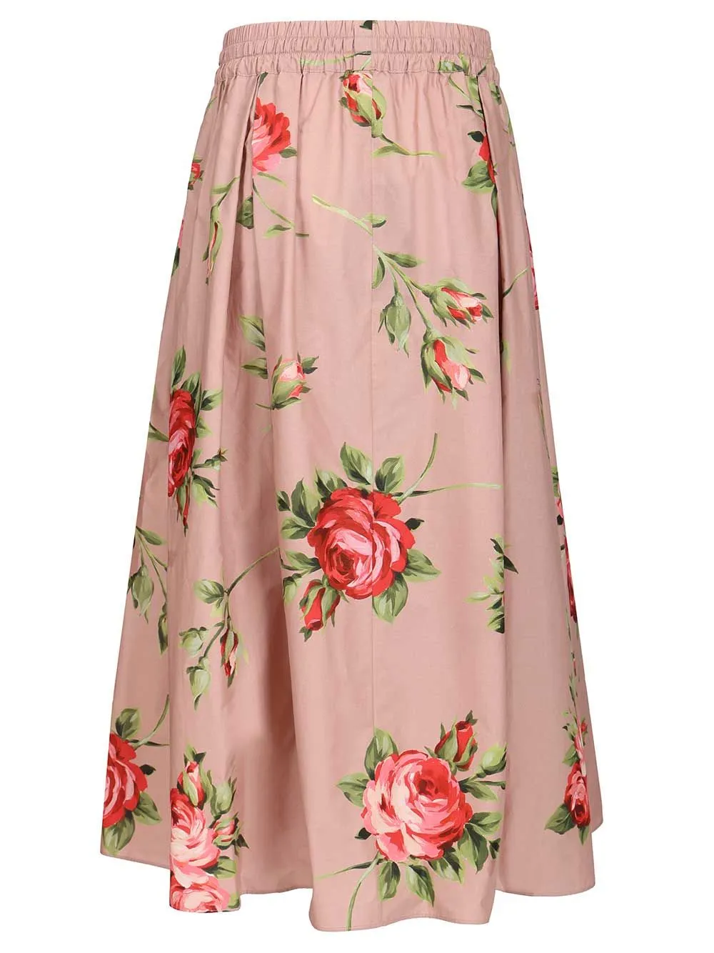 Midi Skirt With Rose Bouquet Print Skirts Rose sold by Wanan Luxury product image thumbnail 2