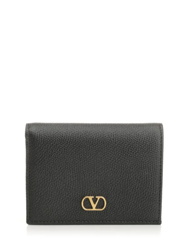 Vlogo Signature Flap French Wallet Wallets Black made by Valentino Garavani