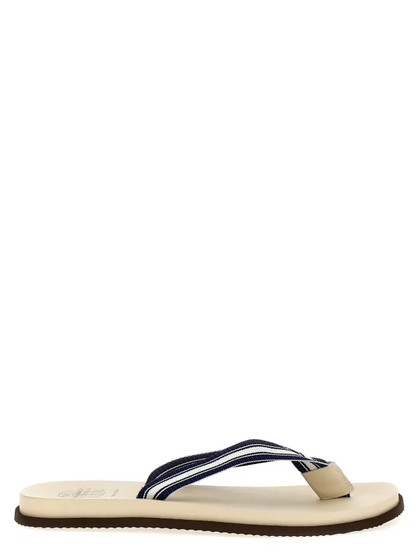 Pool Slide Sandals Multicolor made by Brunello Cucinelli