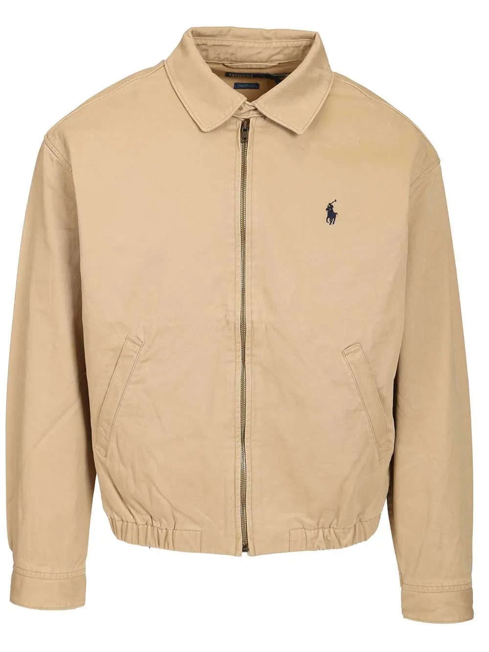 Lined-Windbreaker Piece Dyed Cotton Twill Jackets Beige sold by Wanan Luxury