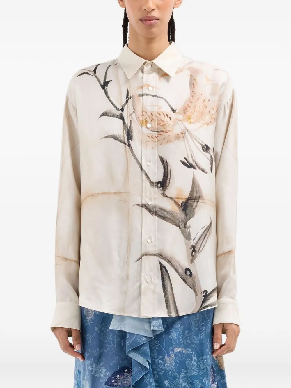 Printed Silk Trousers sold by Wanan Luxury product image thumbnail 3