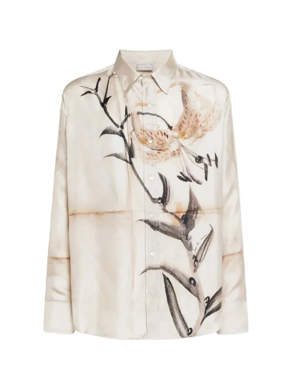 Printed Silk Trousers made by Pierre-Louis Mascia