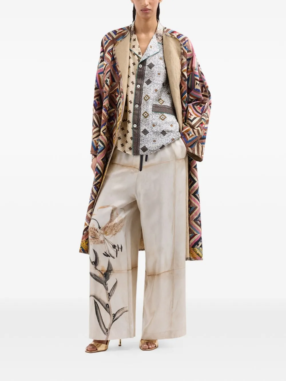 Printed Silk Trousers sold by Wanan Luxury product image thumbnail 4
