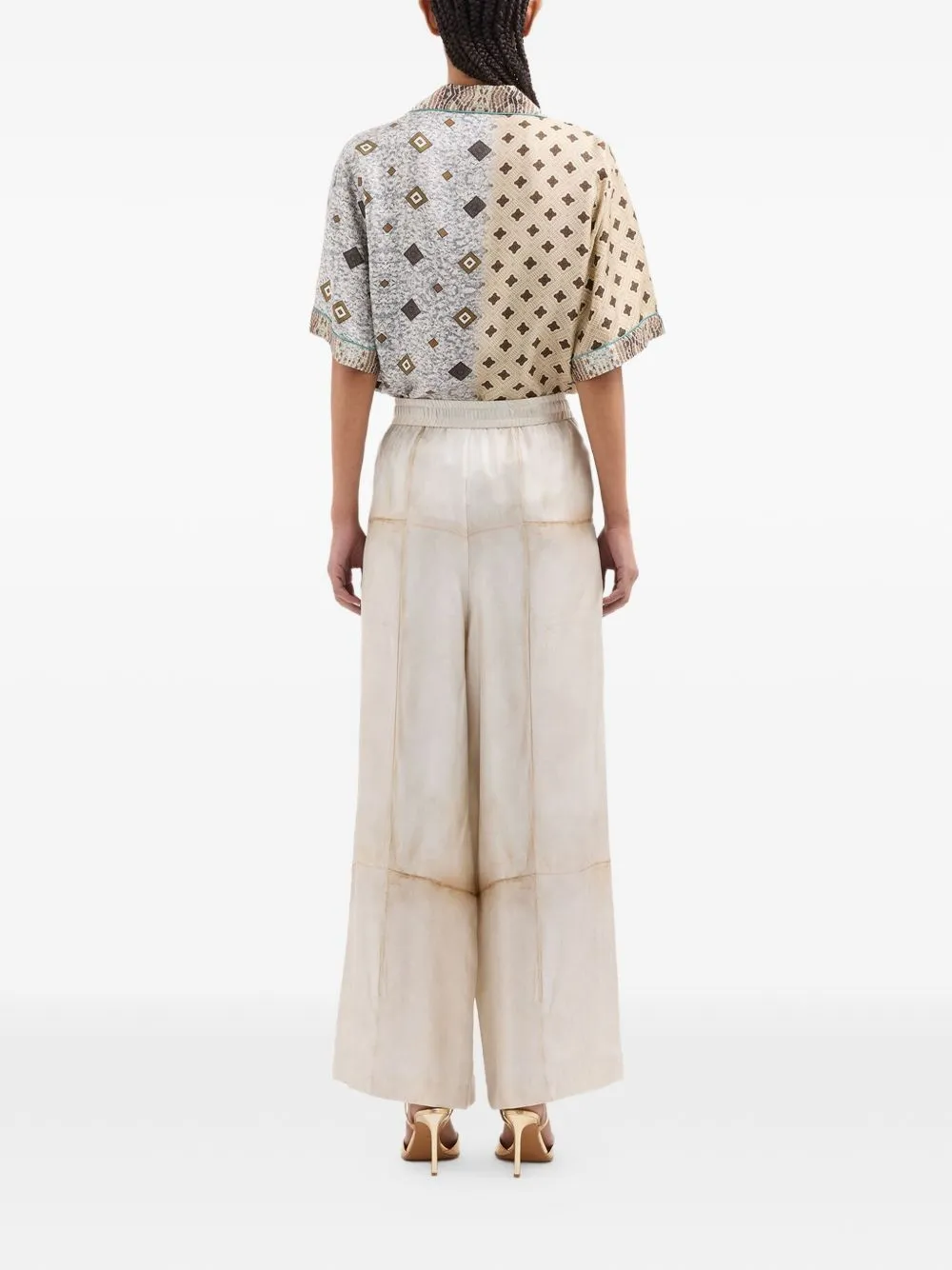 Printed Silk Trousers sold by Wanan Luxury product image thumbnail 2