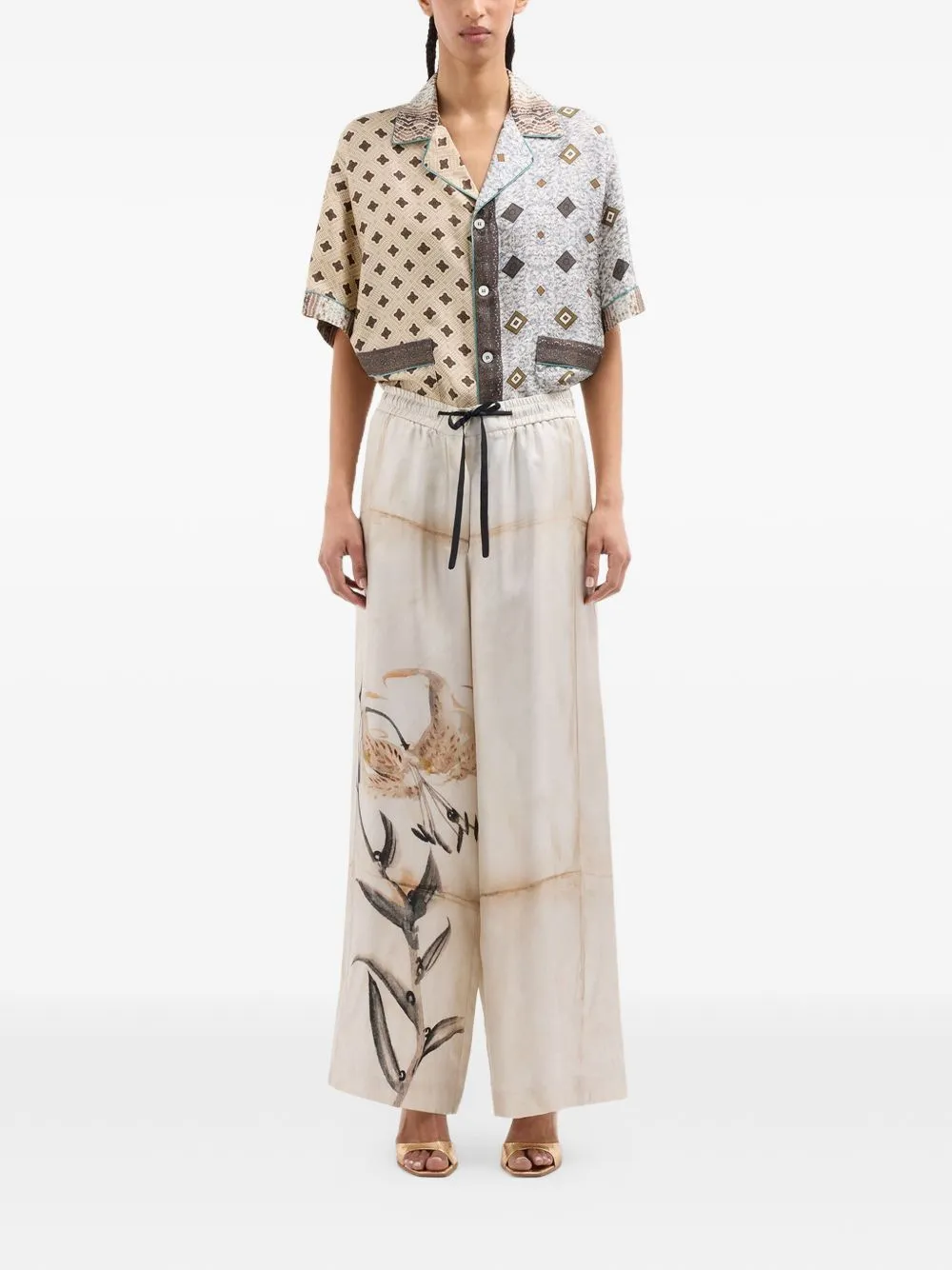 Printed Silk Trousers sold by Wanan Luxury product image thumbnail 3