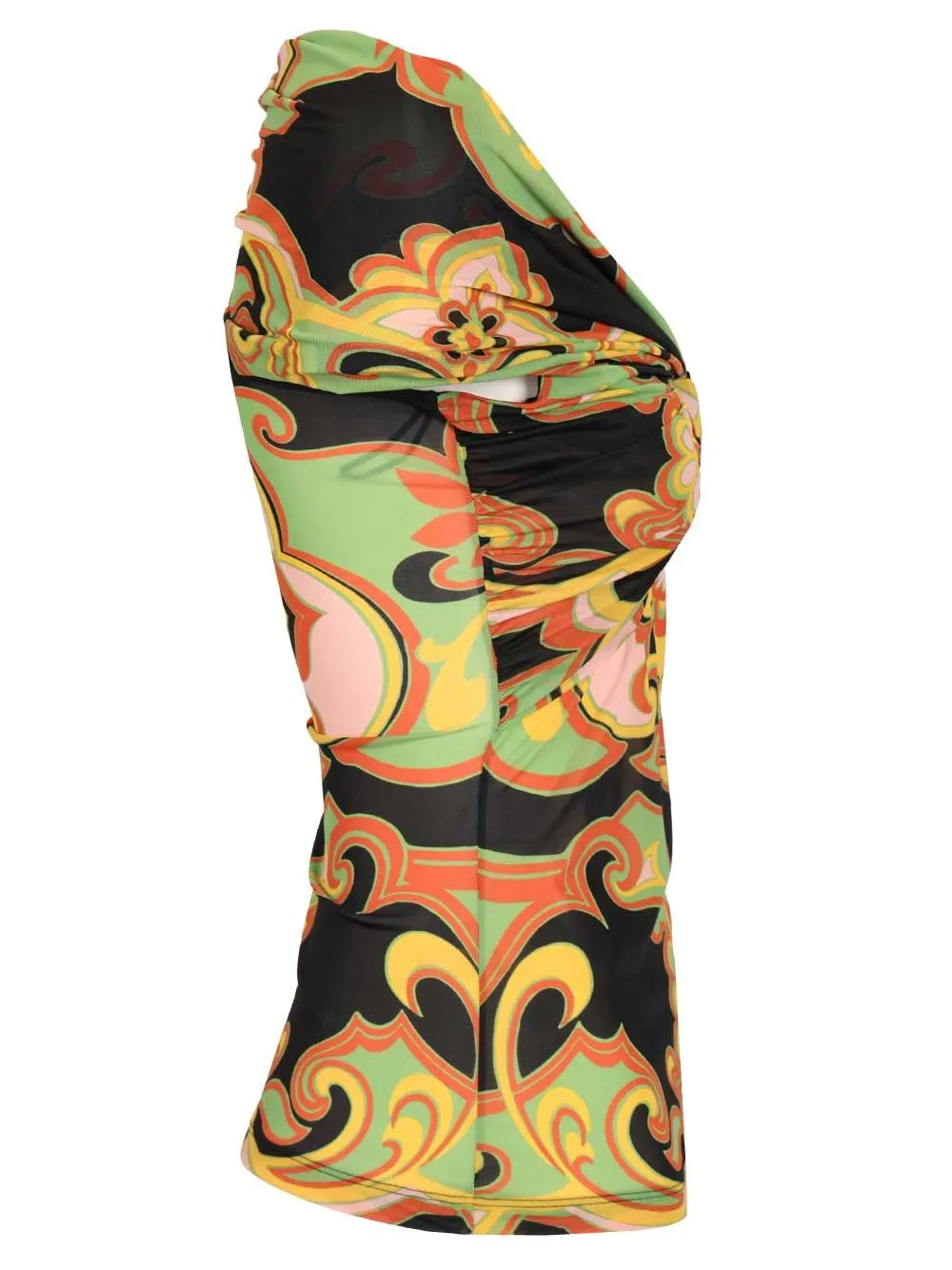 Printed Body With Bart Neckline Tops Multicolor sold by Wanan Luxury product image thumbnail 3