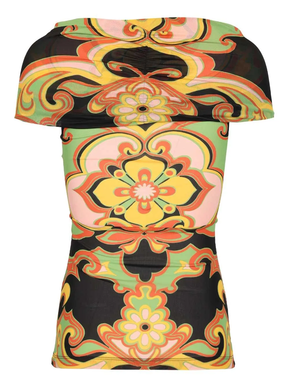 Printed Body With Bart Neckline Tops Multicolor sold by Wanan Luxury product image thumbnail 2