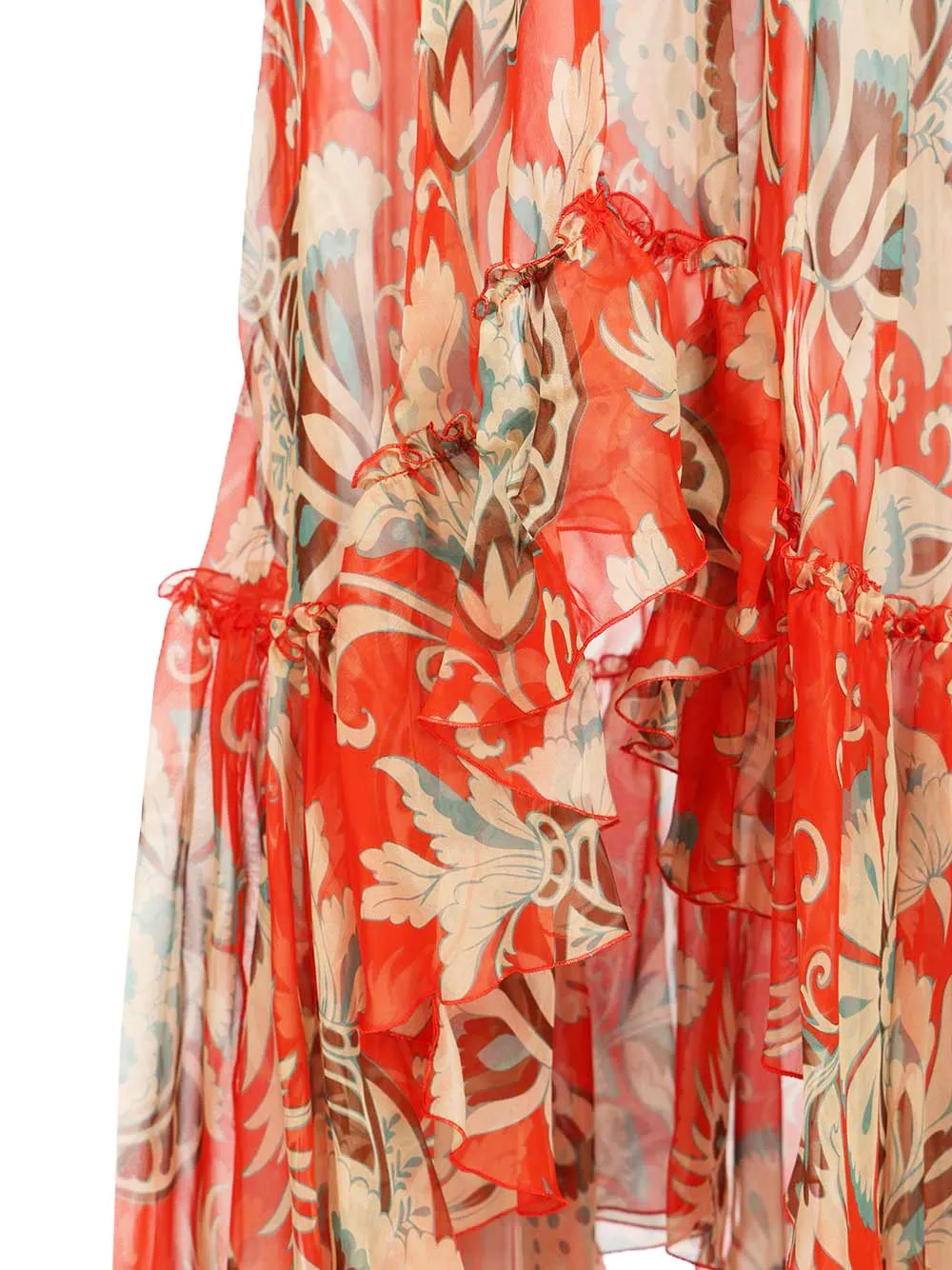 Long Dress With Bardot Neckline And Print Dresses Red sold by Wanan Luxury product image thumbnail 5