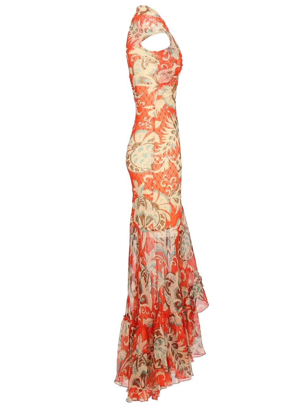 Long Dress With Bardot Neckline And Print Dresses Red sold by Wanan Luxury product image thumbnail 3