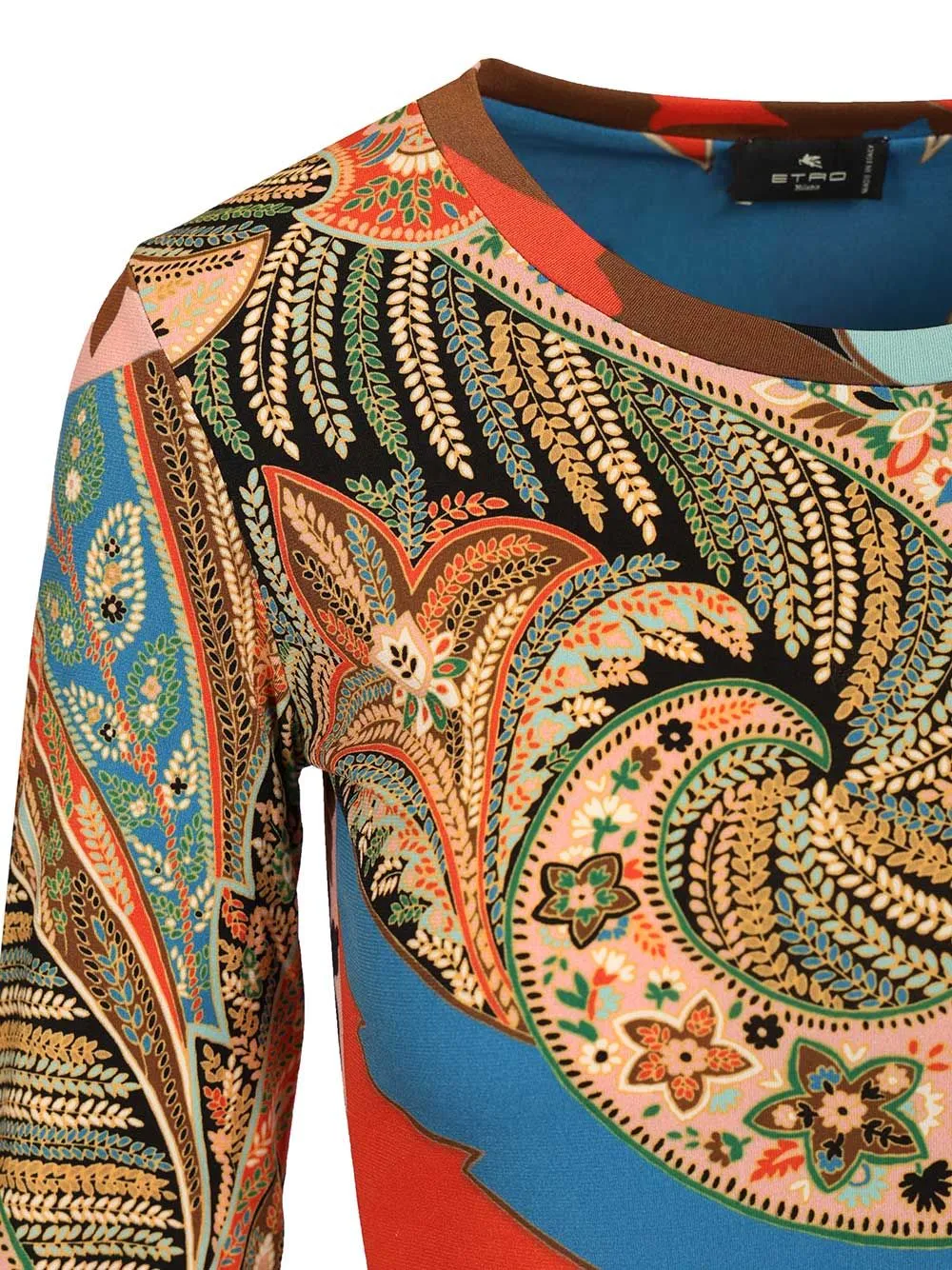 Long-Sleeved Top With Paisley Print Tops Multicolor sold by Wanan Luxury product image thumbnail 5