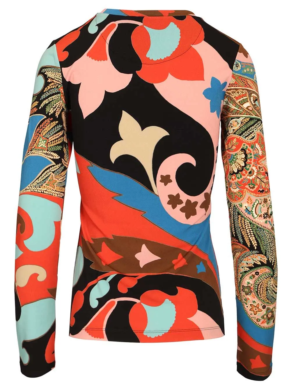 Long-Sleeved Top With Paisley Print Tops Multicolor sold by Wanan Luxury product image thumbnail 2