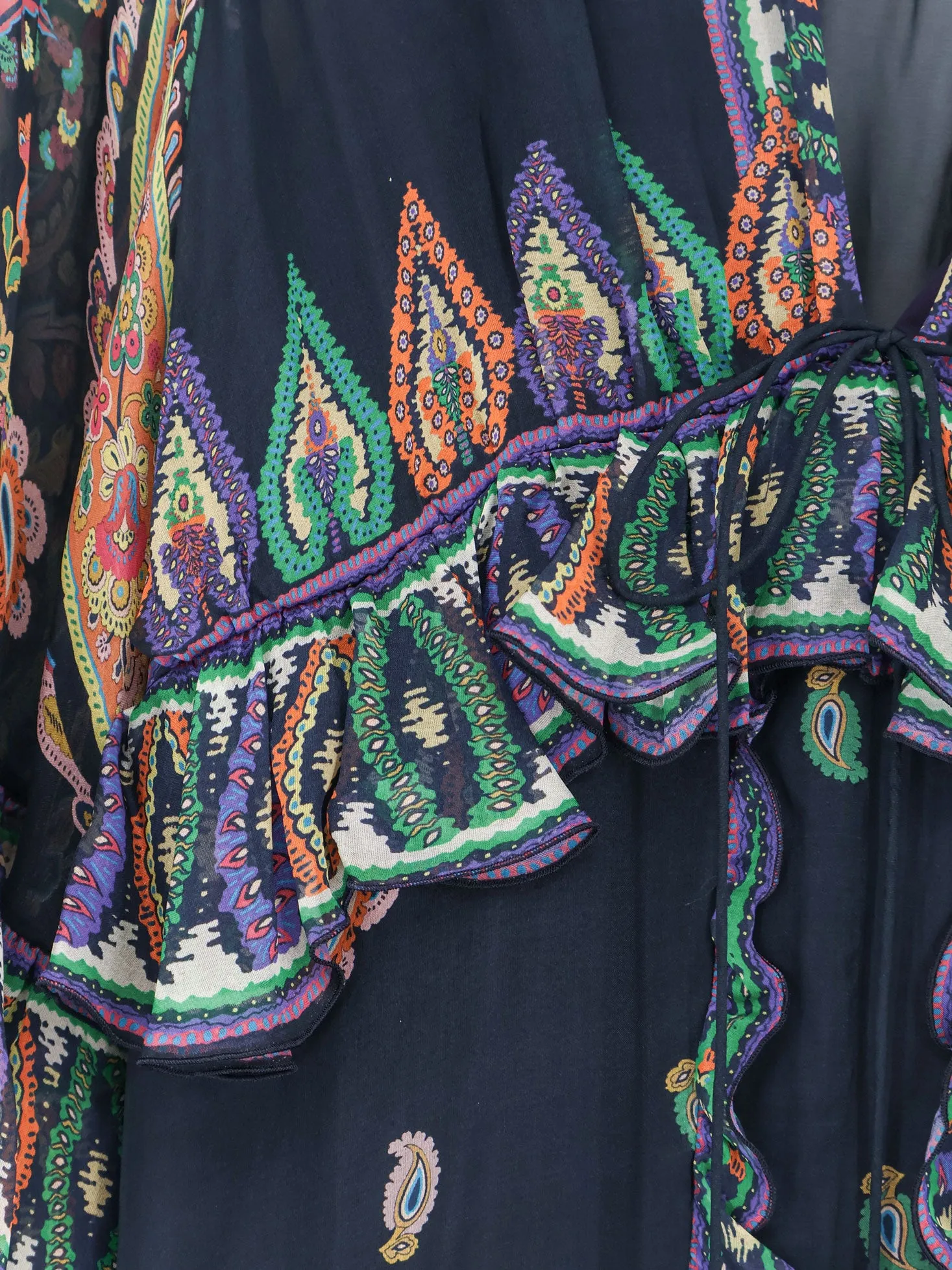 Multicolor Silk Long Dress sold by Wanan Luxury product image thumbnail 3