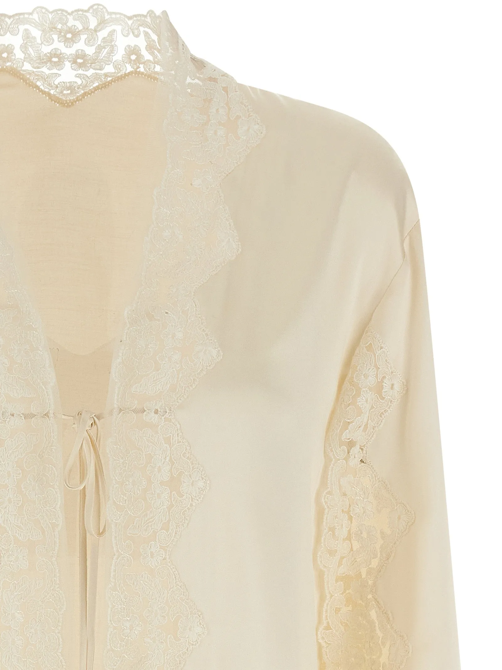 Satin And Lace Shirt Shirt And Blouse Beige sold by Wanan Luxury product image thumbnail 3
