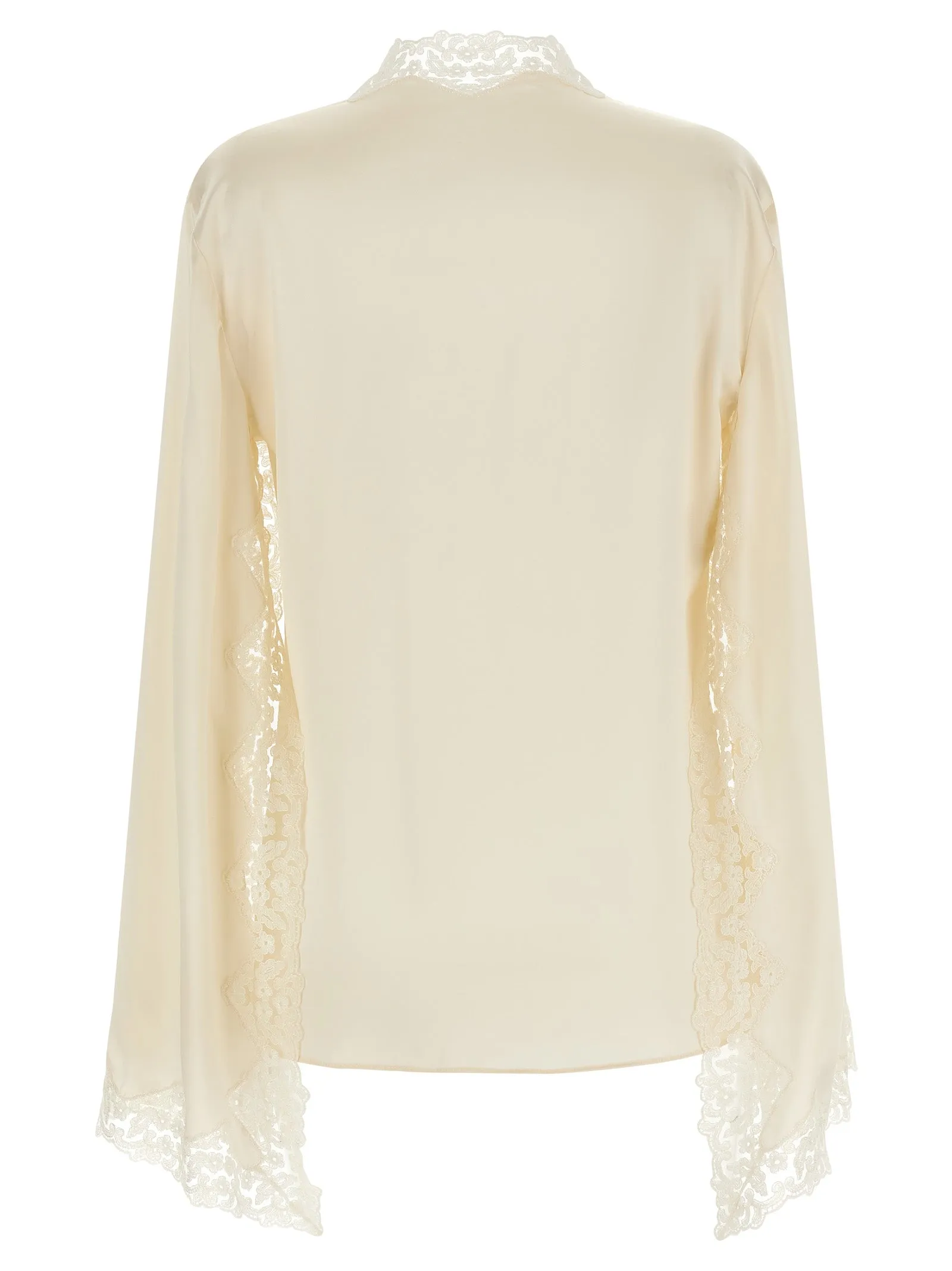 Satin And Lace Shirt Shirt And Blouse Beige sold by Wanan Luxury product image thumbnail 2