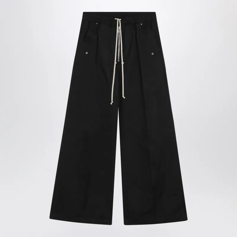 Black Wide Bela Cotton Trousers made by Rick Owens