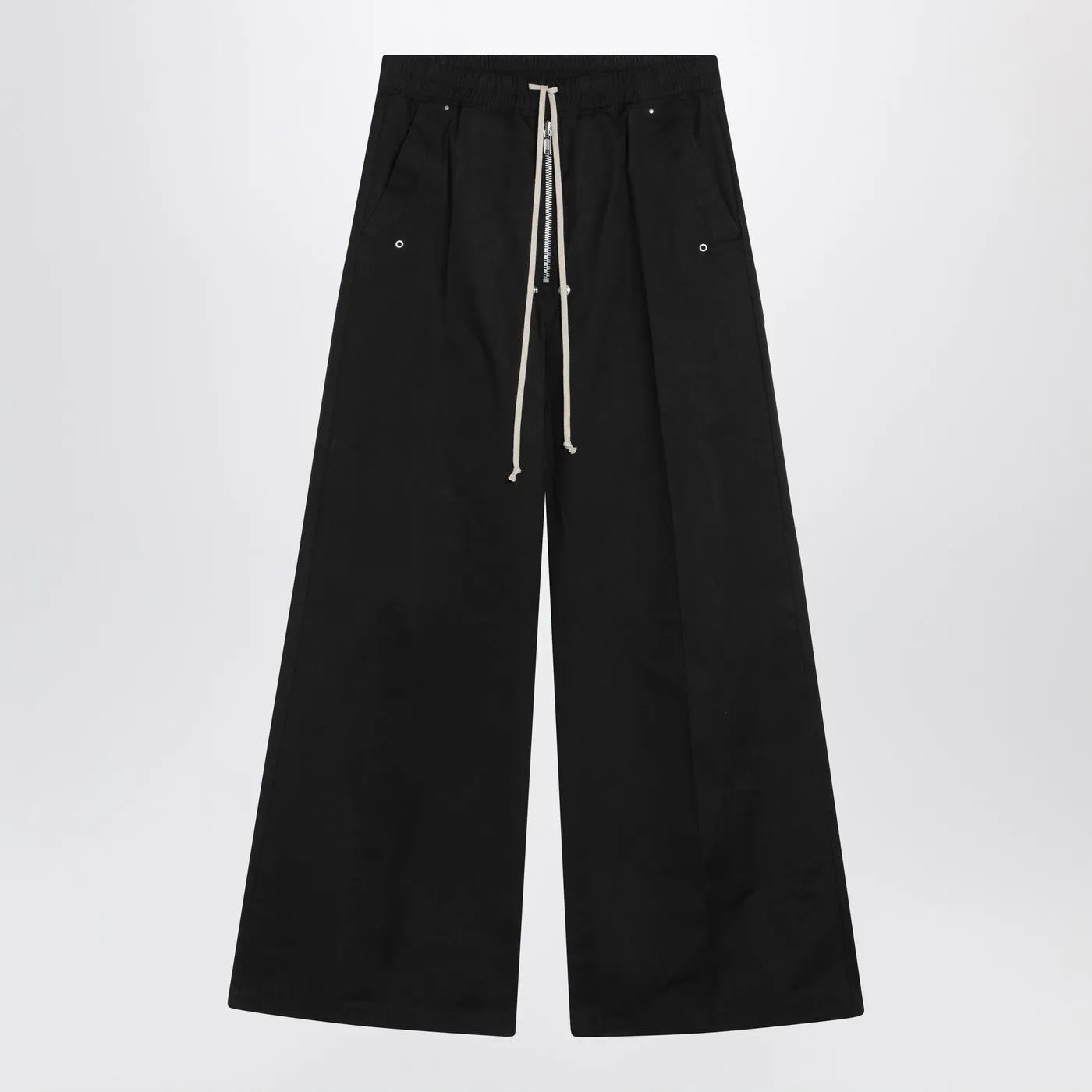 Black Wide Bela Cotton Trousers sold by Wanan Luxury
