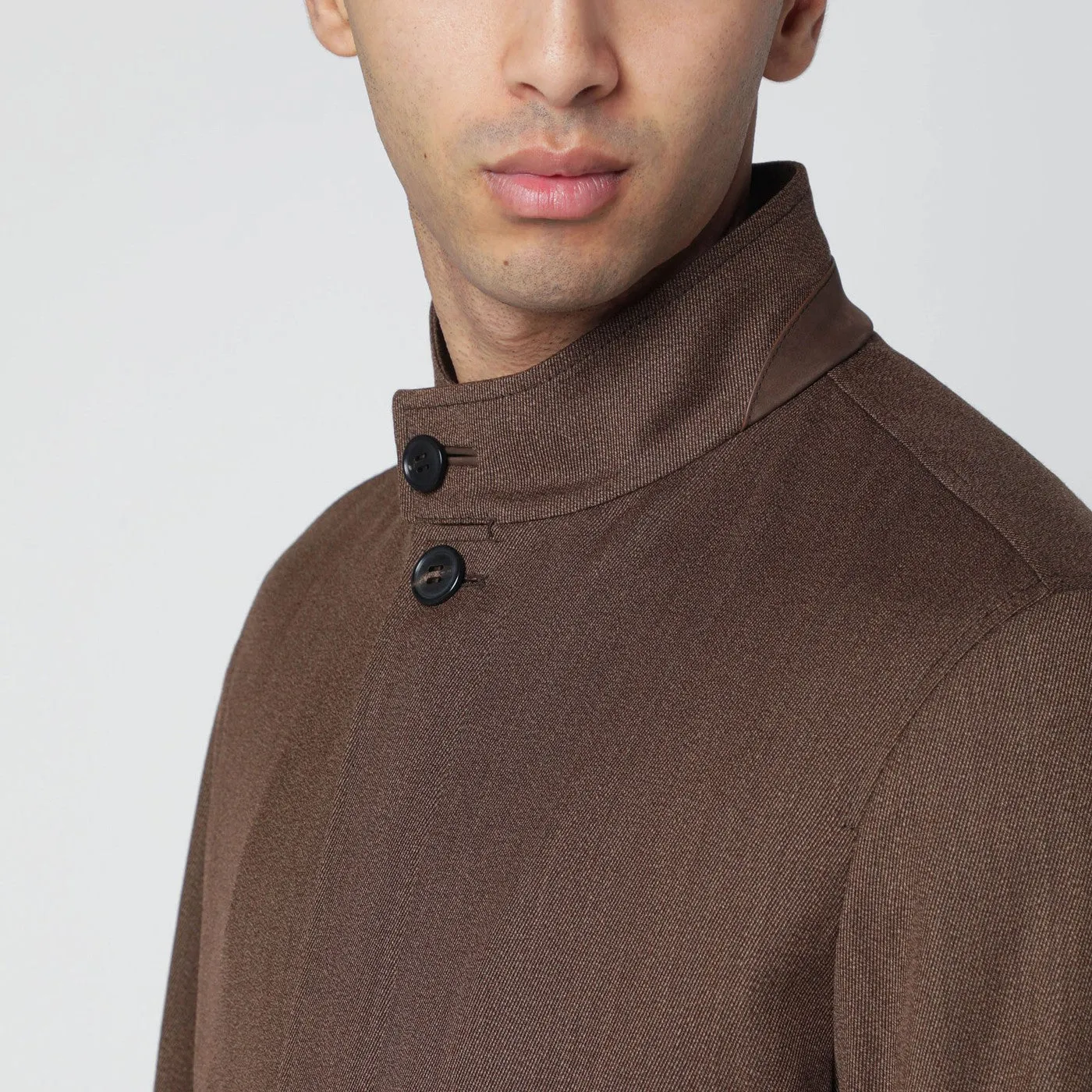Brown Wool Jacket sold by Wanan Luxury product image thumbnail 2