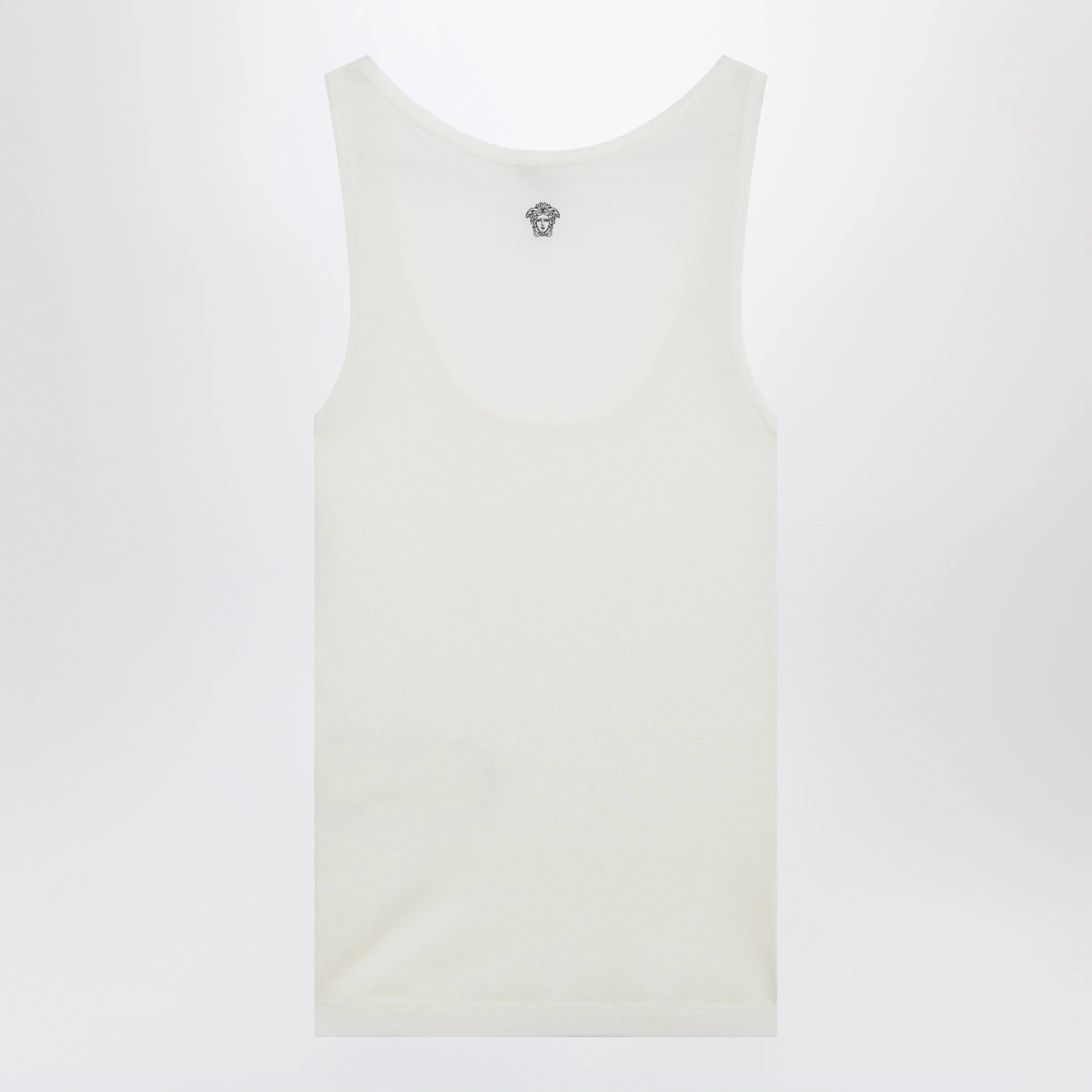 Cream Wool Tank Top With Logo Embroidery sold by Wanan Luxury product image thumbnail 2