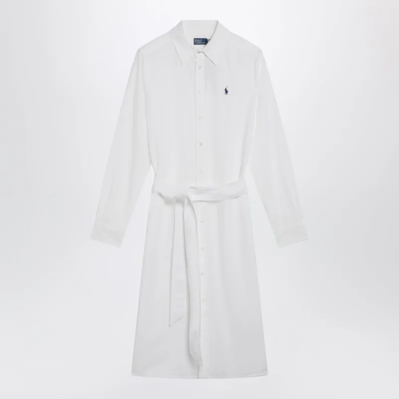 White Cotton Shirt Dress made by Polo by Ralph Lauren