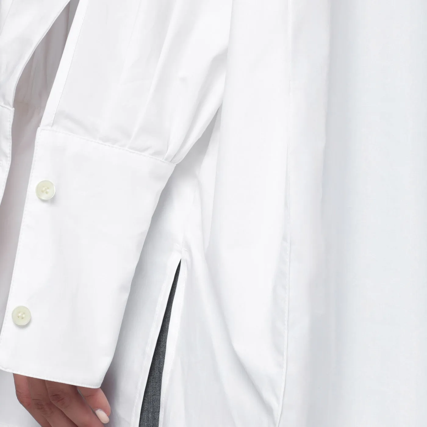 Oversized White Cotton Shirt sold by Wanan Luxury product image thumbnail 2