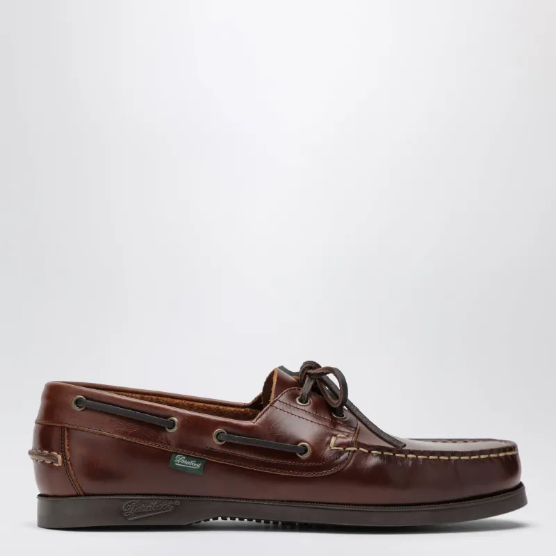 Brown Barth Loafers In Leather made by Paraboot
