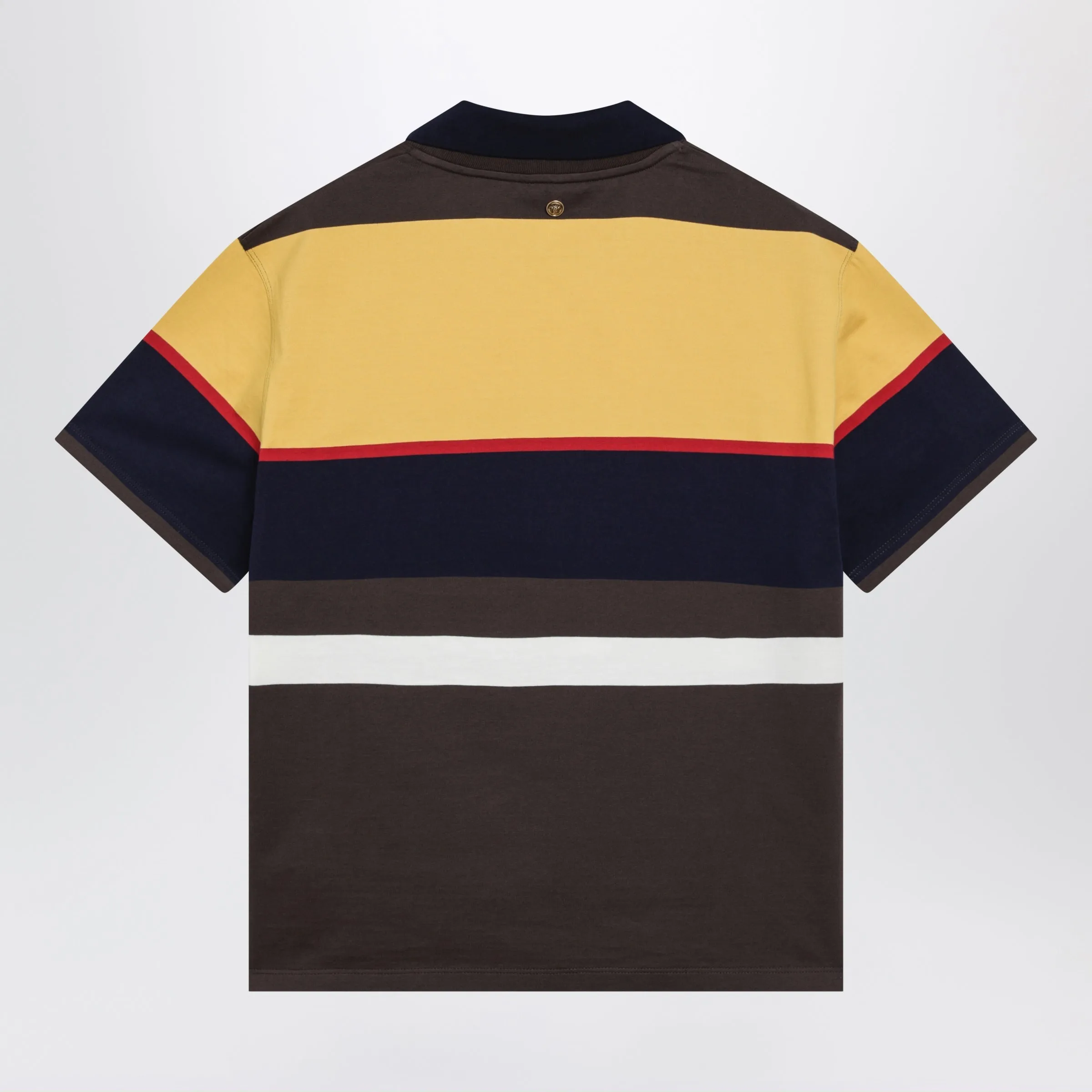 Color-Block Striped Cotton Polo T-Shirt sold by Wanan Luxury product image thumbnail 2