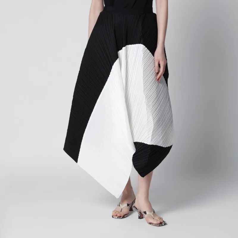 Asymmetric Pleated Black Skirt made by Entire Studios