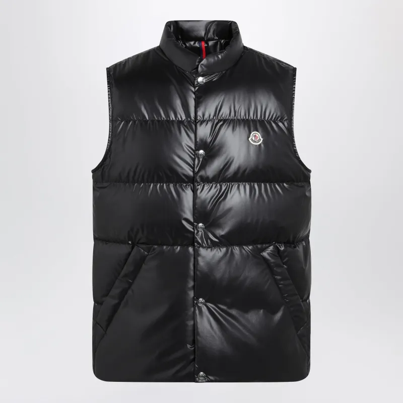 Black Down-Filled Restigo Vest made by Moncler