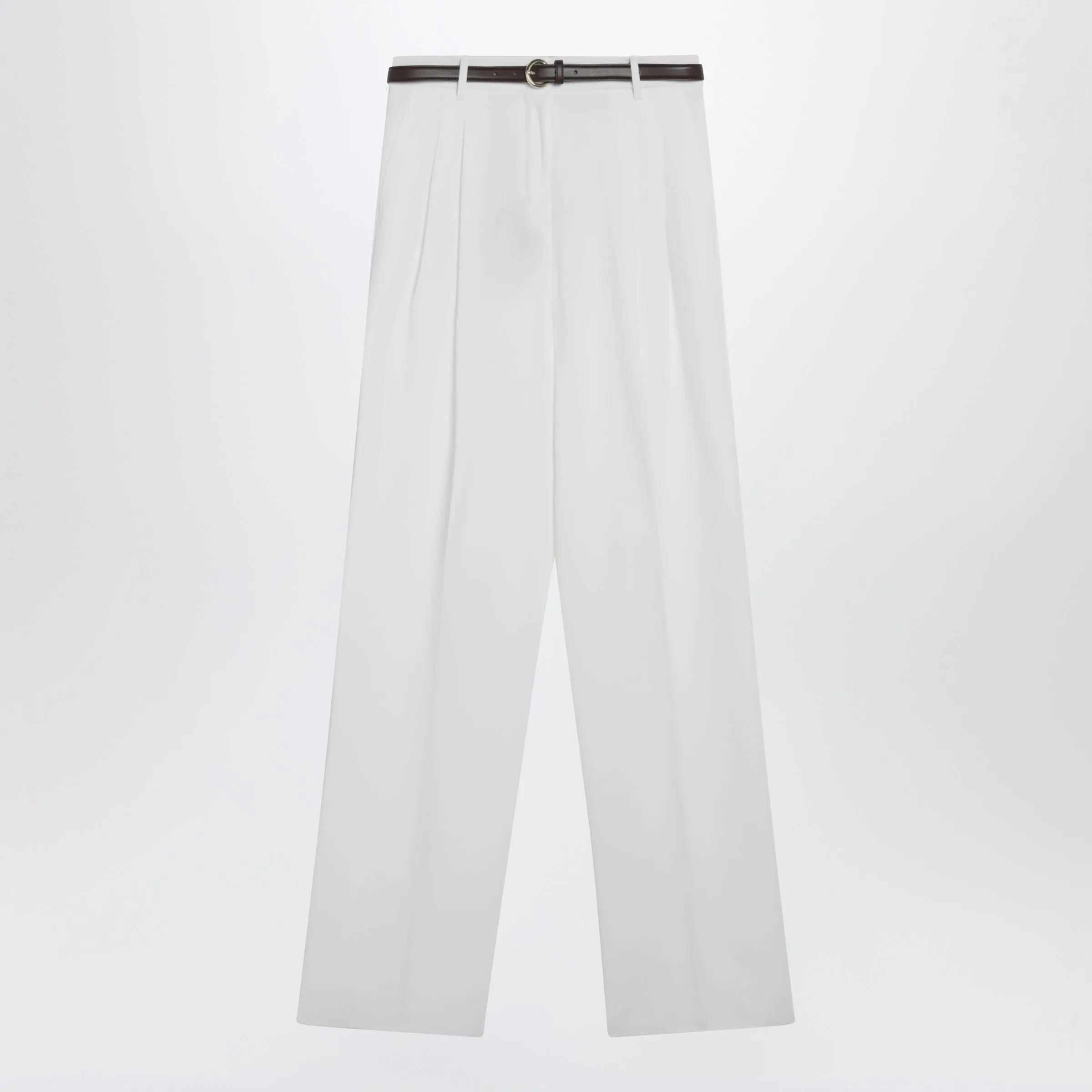 White Cotton Trousers sold by Wanan Luxury