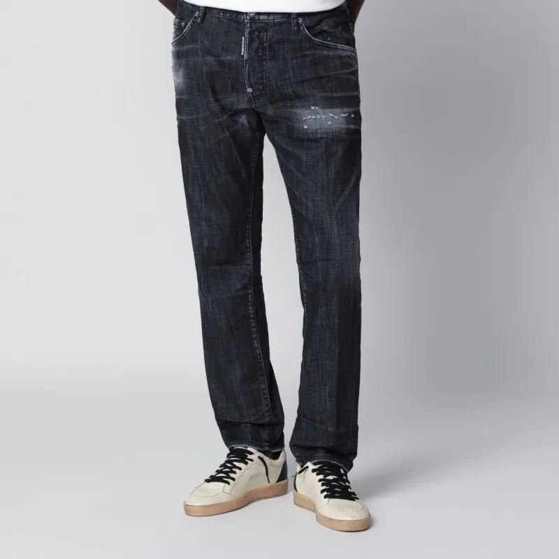 Black Washed-Effect Distressed Jeans made by DSQUARED2