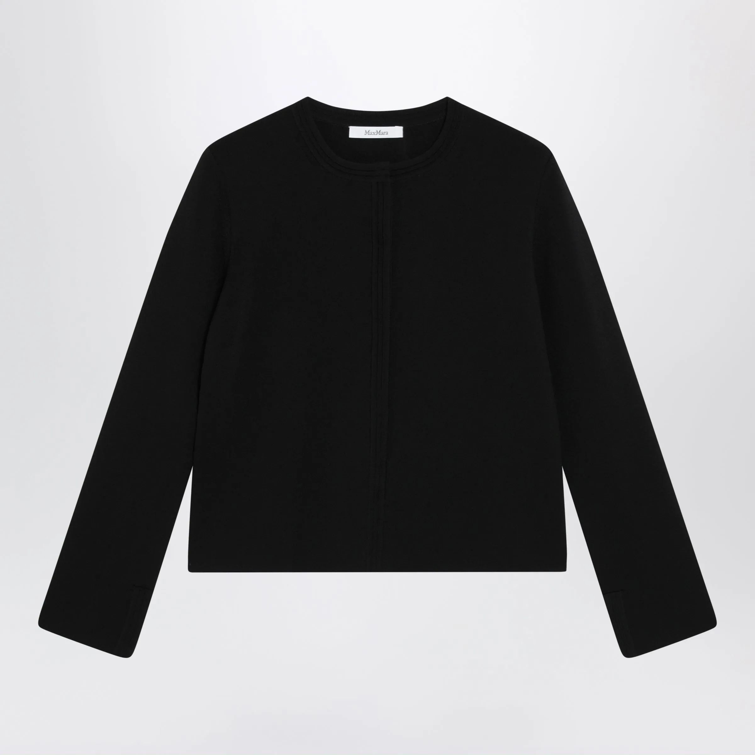 Black Viscose-Blend Cardigan sold by Wanan Luxury