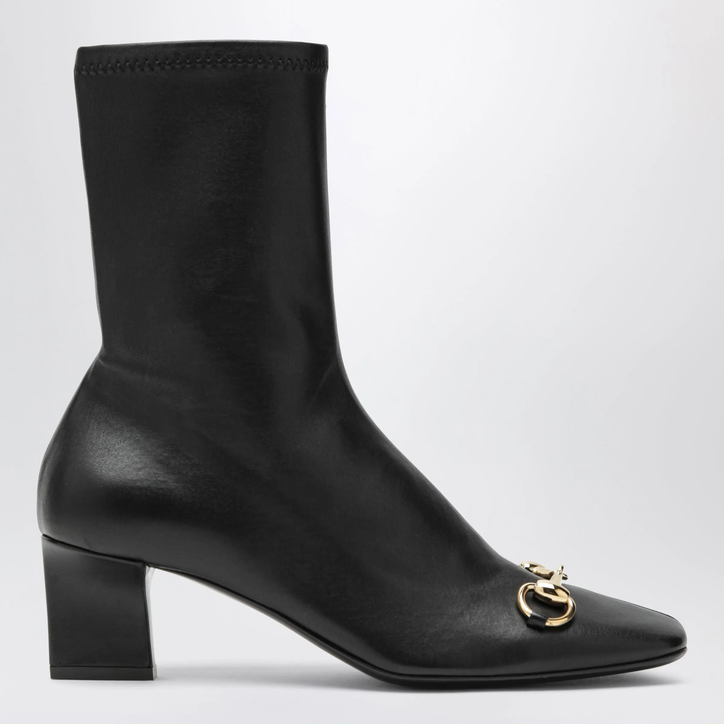 Black Signora Ankle Boots With Horsebit sold by Wanan Luxury