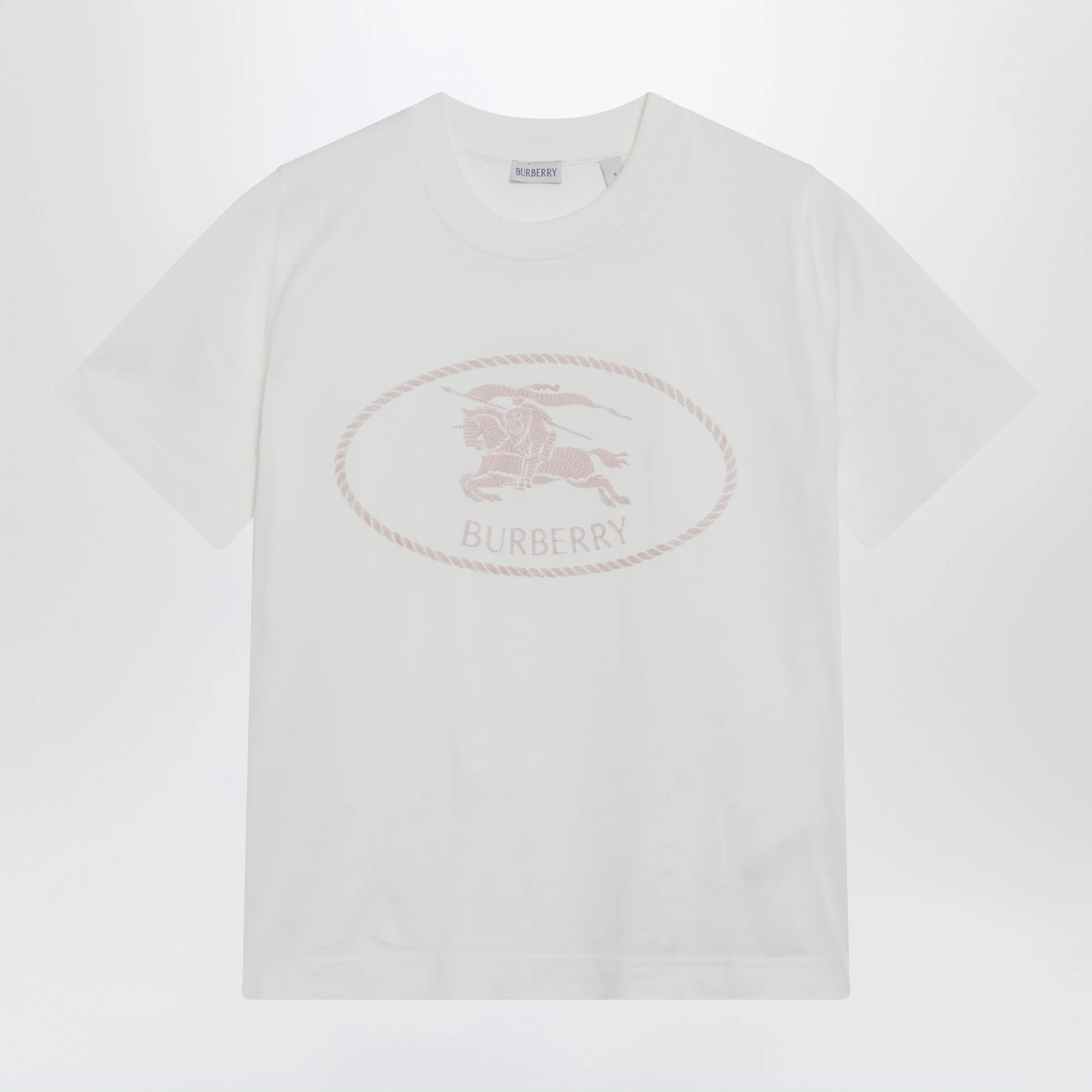 White T-Shirt With Knight Stamp sold by Wanan Luxury