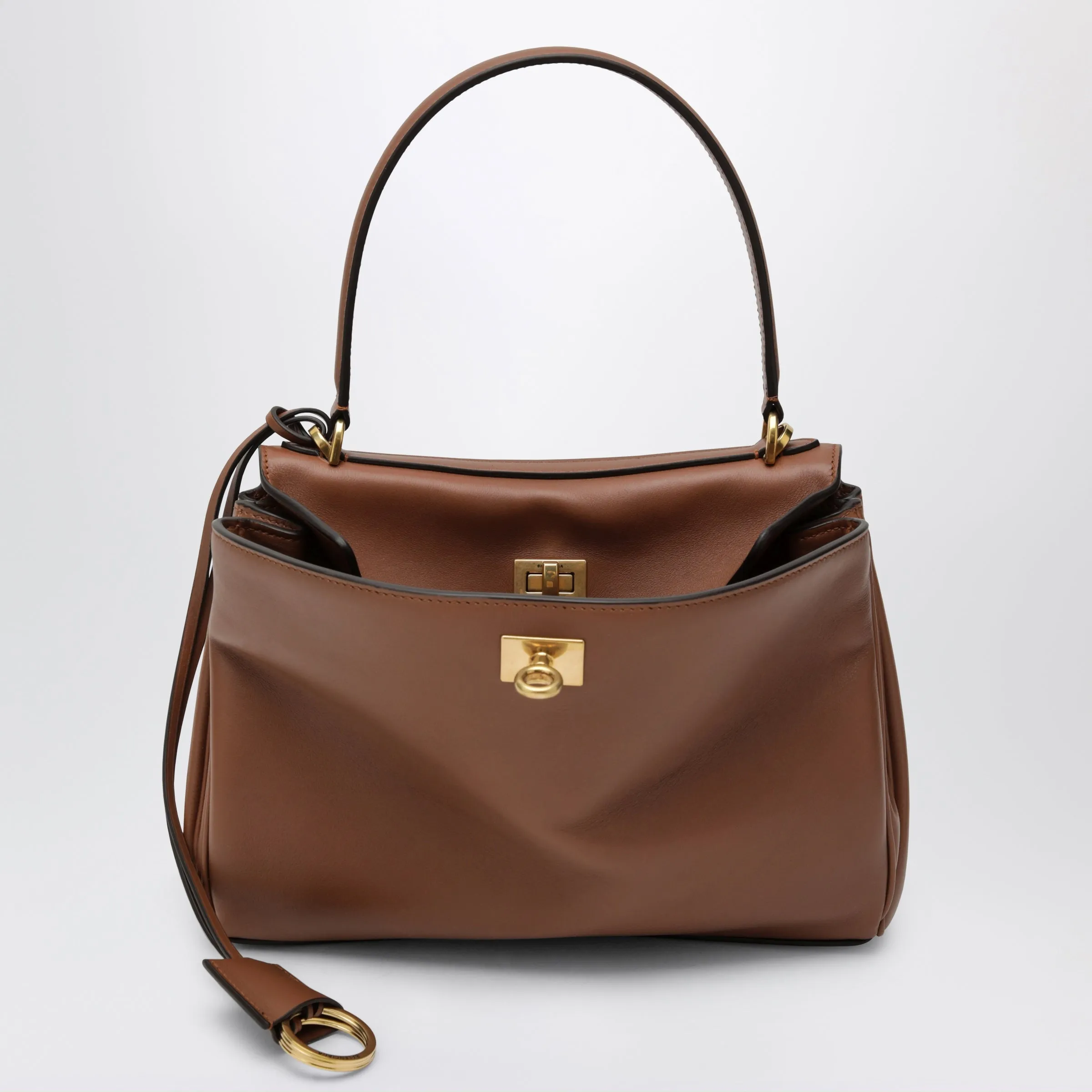 Smooth Brown Calfskin Small Rodeo Bag sold by Wanan Luxury