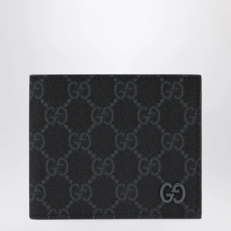 Gg Supreme Black/Grey Fabric Wallet made by Gucci