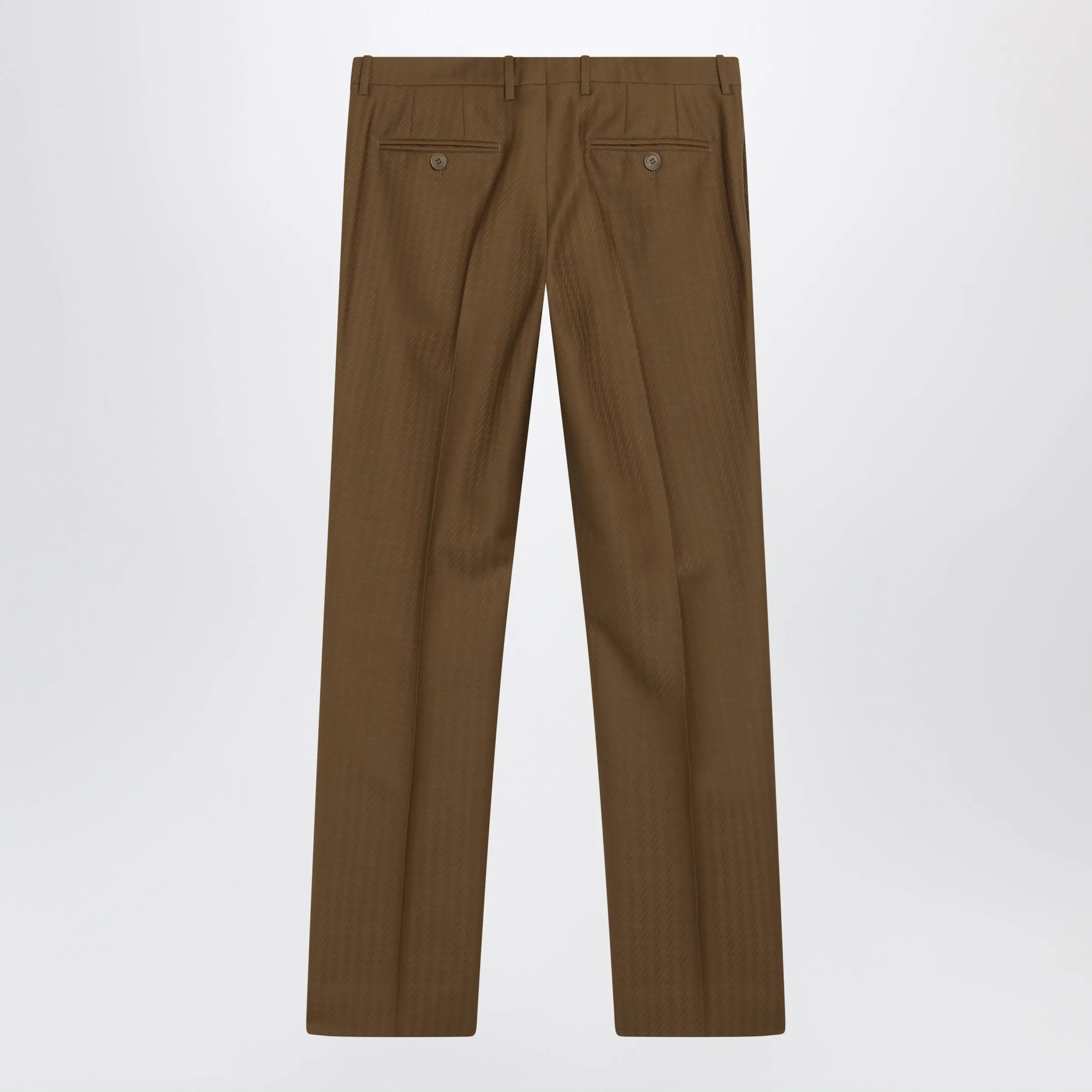 Brown Wool And Mohair Trousers sold by Wanan Luxury product image thumbnail 2