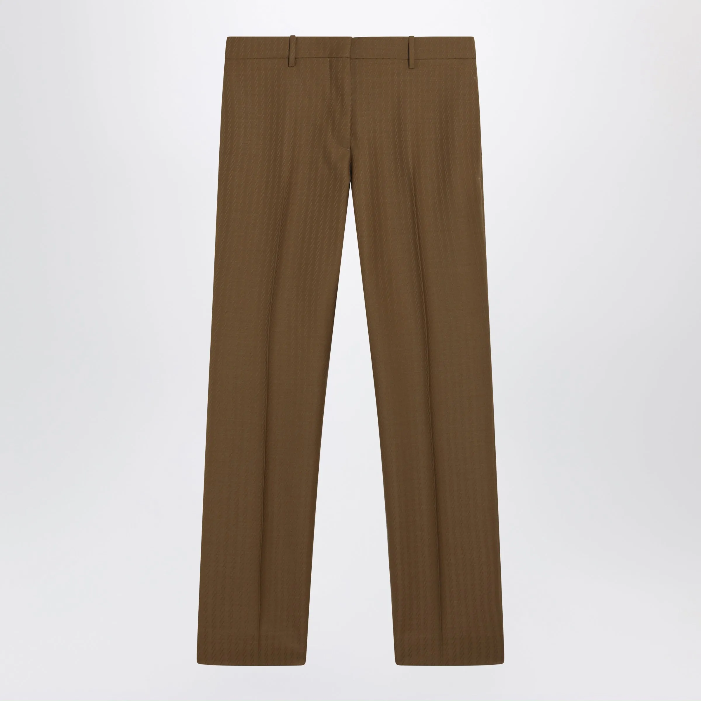 Brown Wool And Mohair Trousers sold by Wanan Luxury