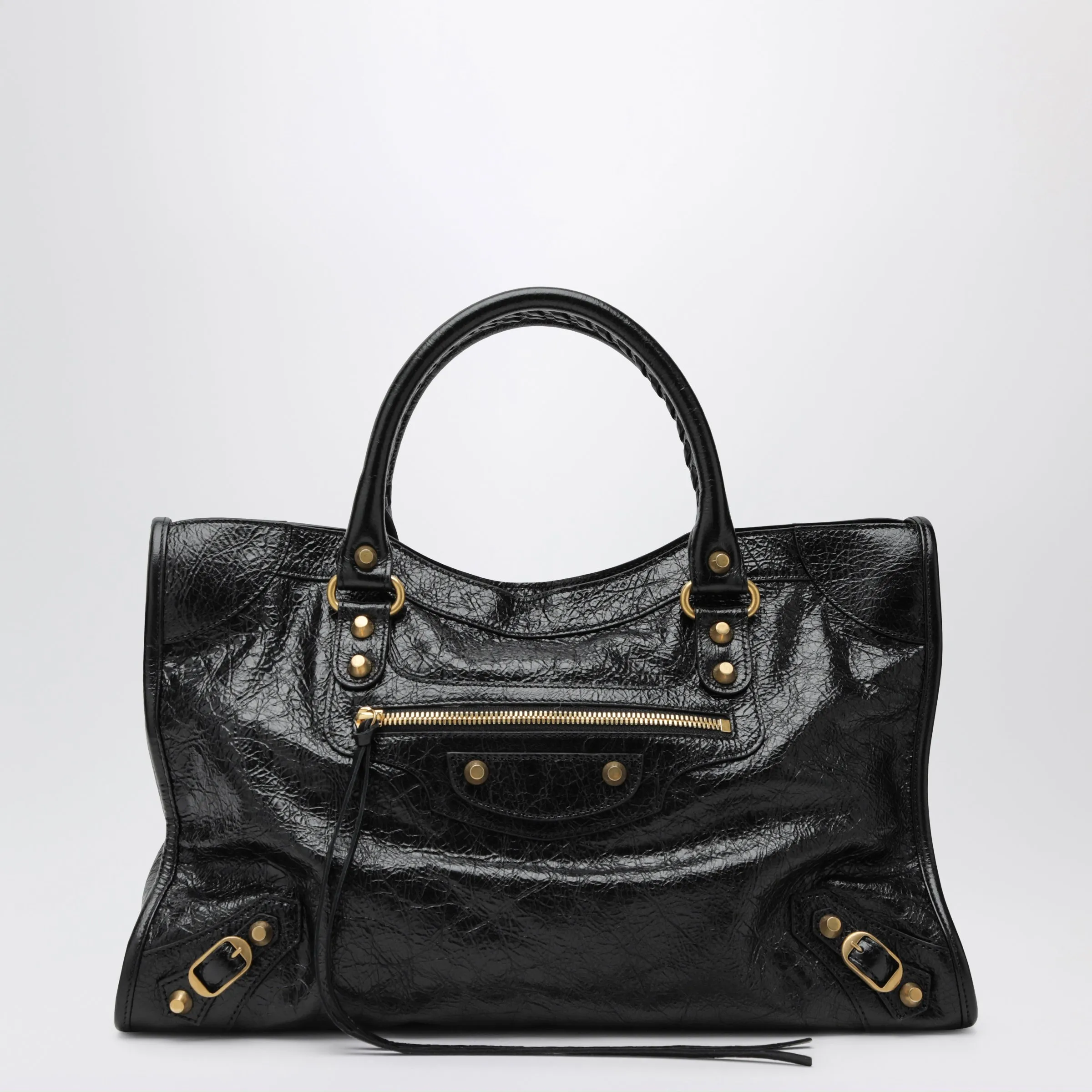 Medium Le City Bag In Black/Antique Gold sold by Wanan Luxury