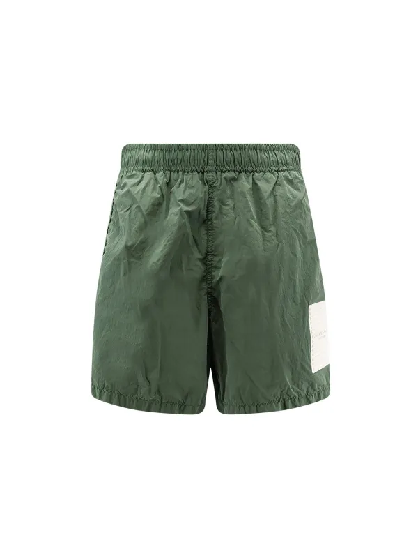 Nylon Swim Trunks With Contrasting Logo Patch made by Stone Island