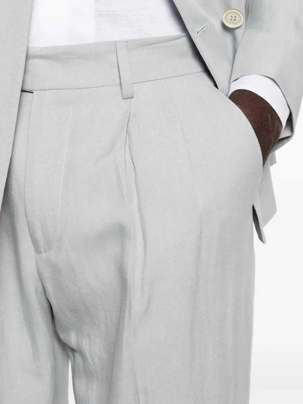 Double-Breasted Linen Suit sold by Wanan Luxury product image thumbnail 5