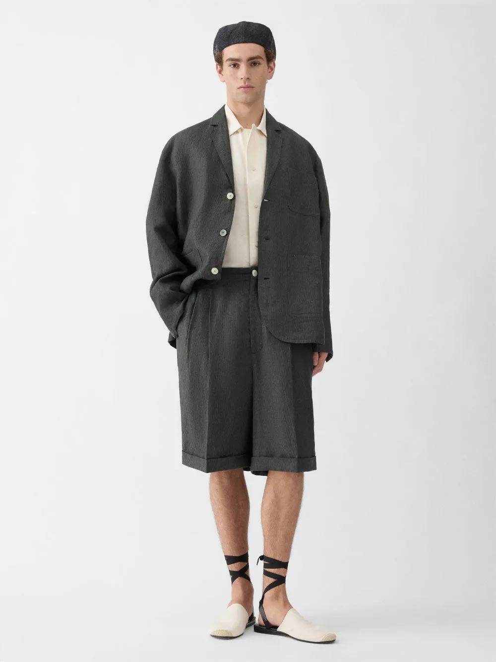 Le Short Pastro In Linen sold by Wanan Luxury product image thumbnail 2