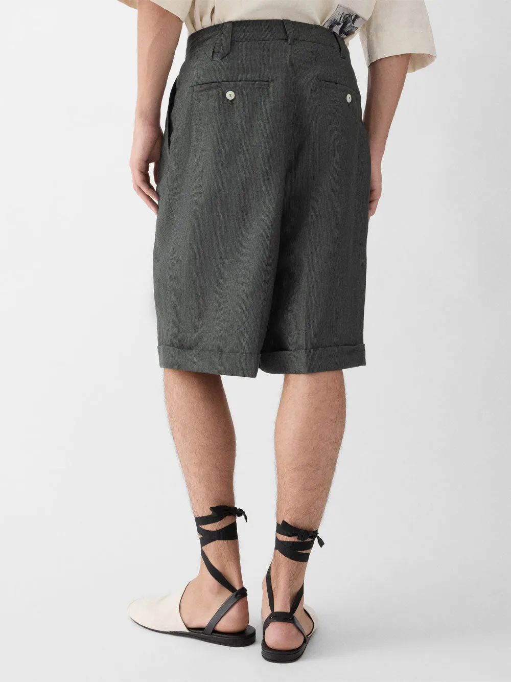 Le Short Pastro In Linen sold by Wanan Luxury product image thumbnail 3
