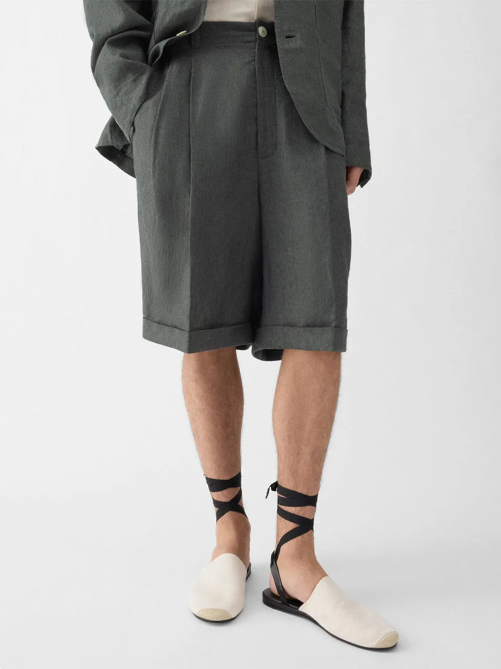 Le Short Pastro In Linen sold by Wanan Luxury product image thumbnail 4