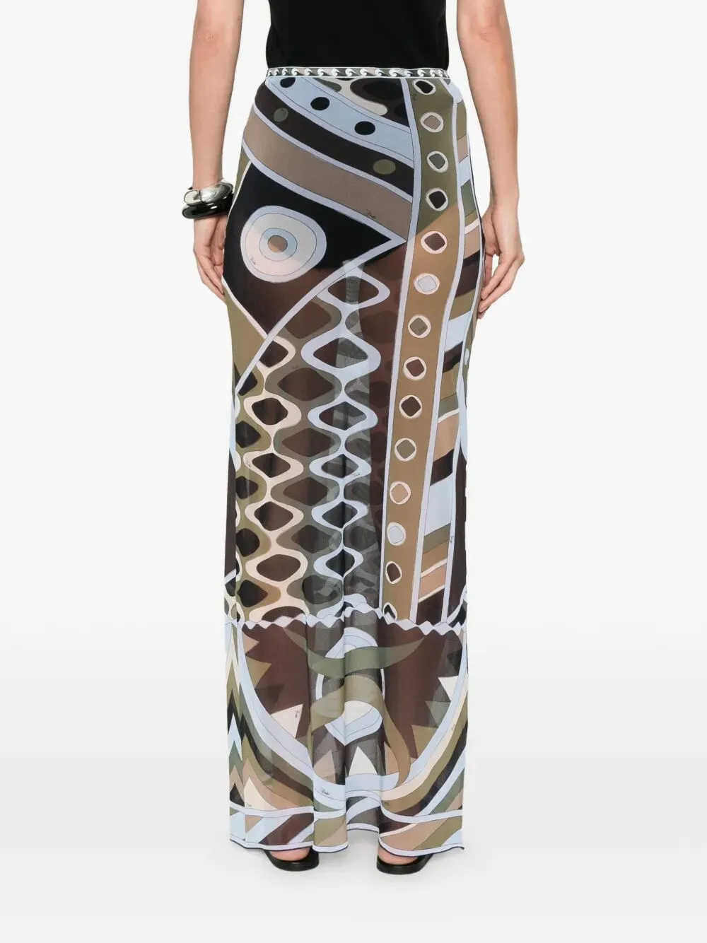 Long Tulle Skirt With Vivara Print sold by Wanan Luxury product image thumbnail 4