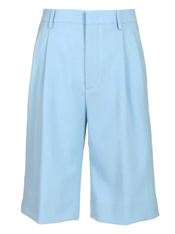 Bermuda Shorts Trousers Light Blue made by Tagliatore